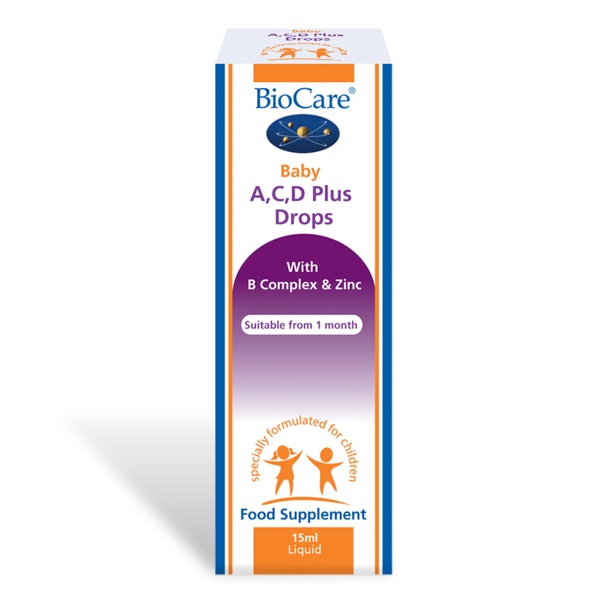 BioCare Baby A, C, D Plus 15ml liquid multinutrient for babies UK

