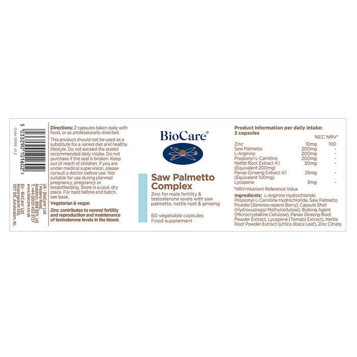 Saw Palmetto Complex 60 Capsules