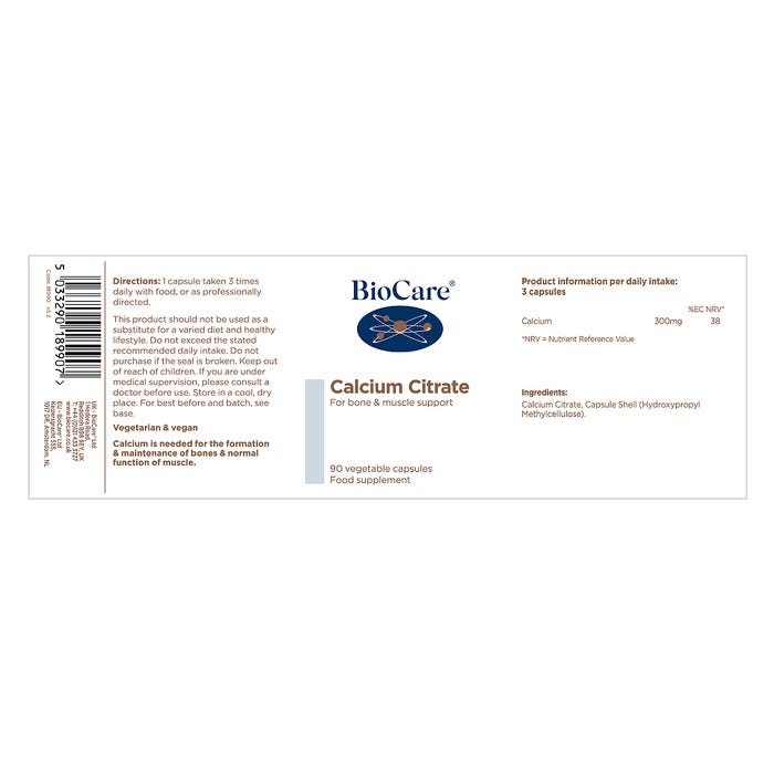 Calcium Citrate - 90 Capsules