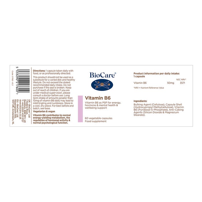 Vitamin B6 60 Capsules