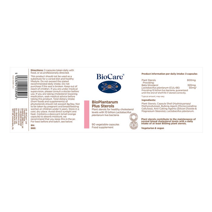 BioPlantarum Plus Sterols 90 Capsules