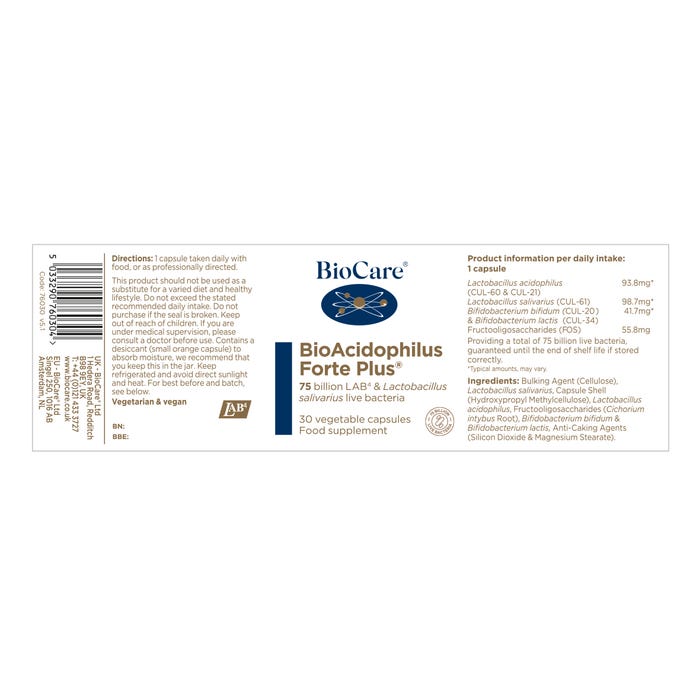 BioAcidophilus Forte Plus 30 Capsules