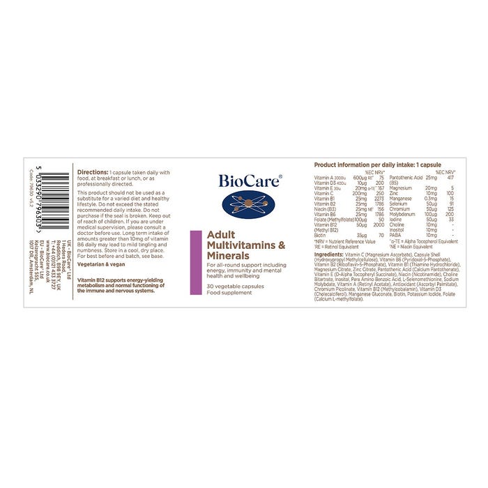 Adult Multivitamins & Minerals