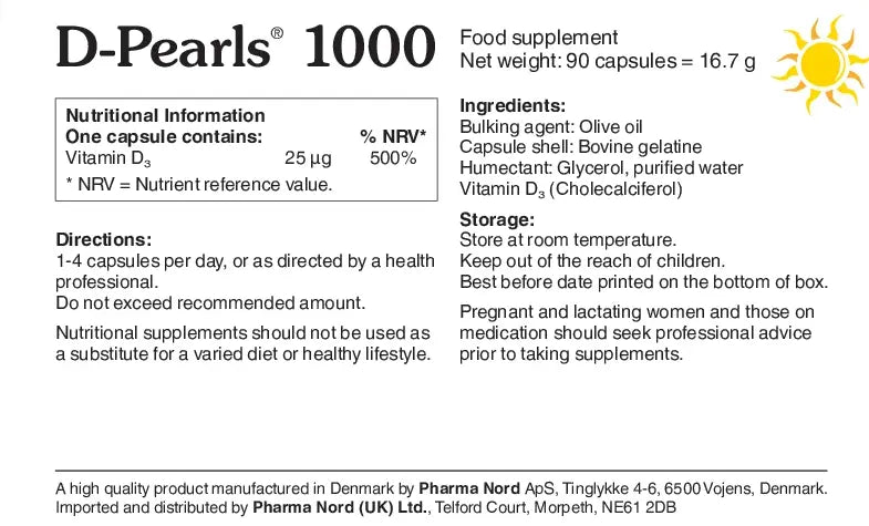 D-Pearls 1000IU 25mcg