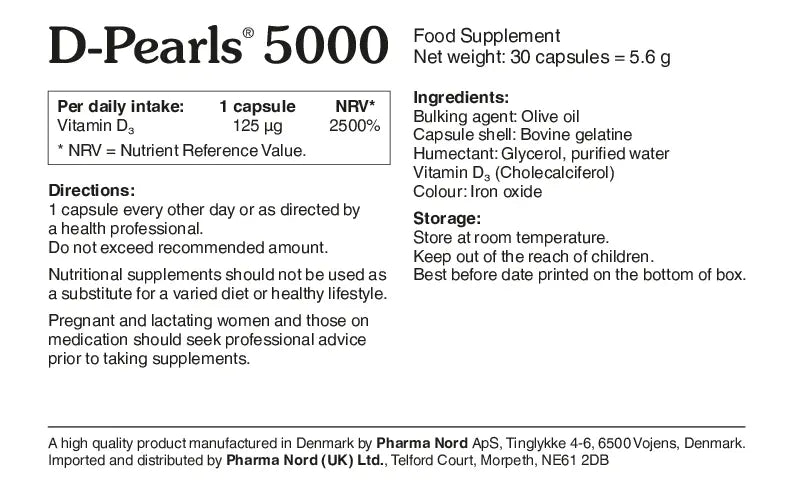 D-Pearls 5000IU 125mcg