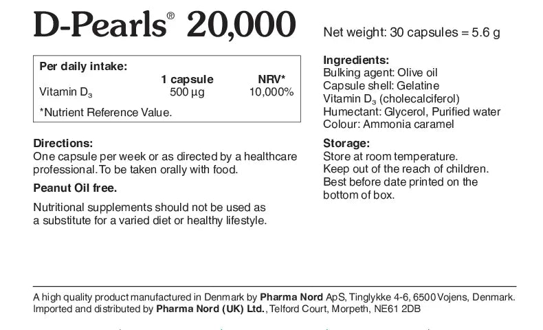 D-Pearls 20000iu 500mcg