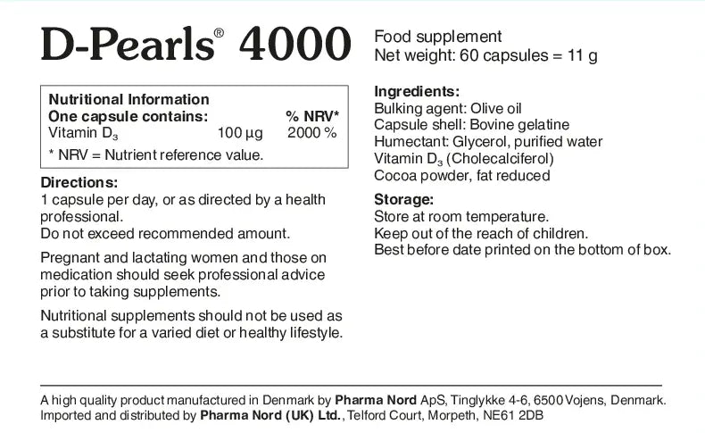 D-Pearls 4000IU 100 mcg