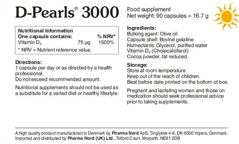 D-Pearls 3000IU 75mcg
